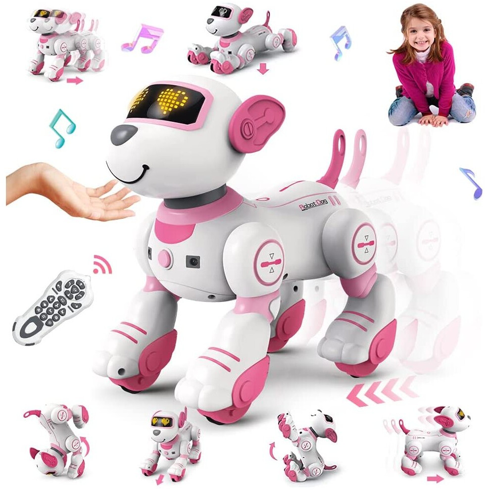 VATOS Remote Control Robot Dog Toy for Kids - Interactive Touch & Follow 17 Functions Robot Dog, Programmable Smart Walking Puppy