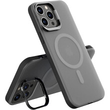 iPhone 13 Pro MagSafe Case - Clear Matte PC+TPU, Shockproof with Camera Lens Protector, Built-in Magnet & Stand, Wireless/Wired Charging Compatible