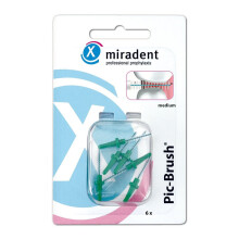 (Medium Brush - 0.8mm-2.2mm) Miradent Interdental Brushes for Pic-Brush Holder