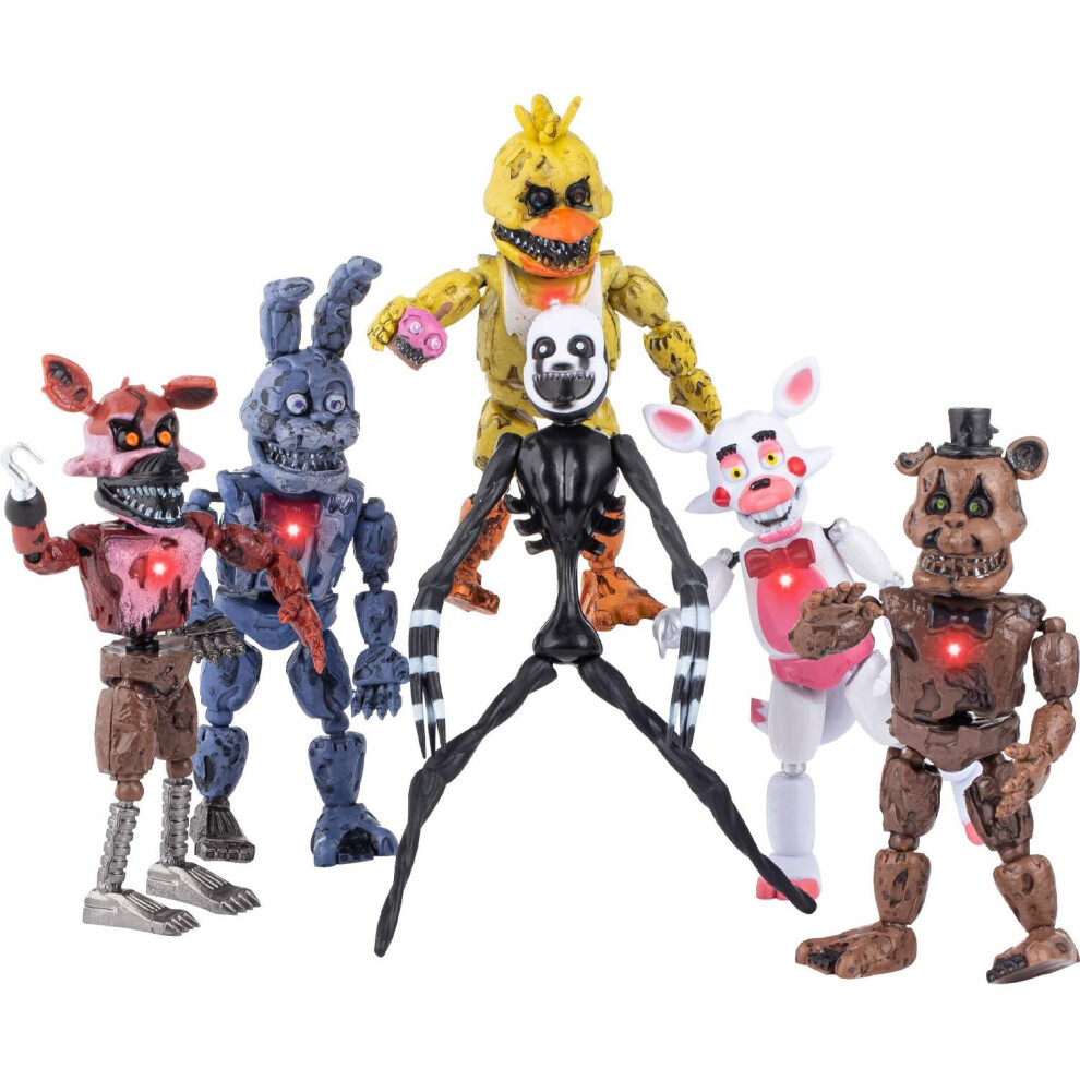 Five Nights At Freddy's FNAF 6'' Action Figures 6 Pcs toy birthday Xmas Gift