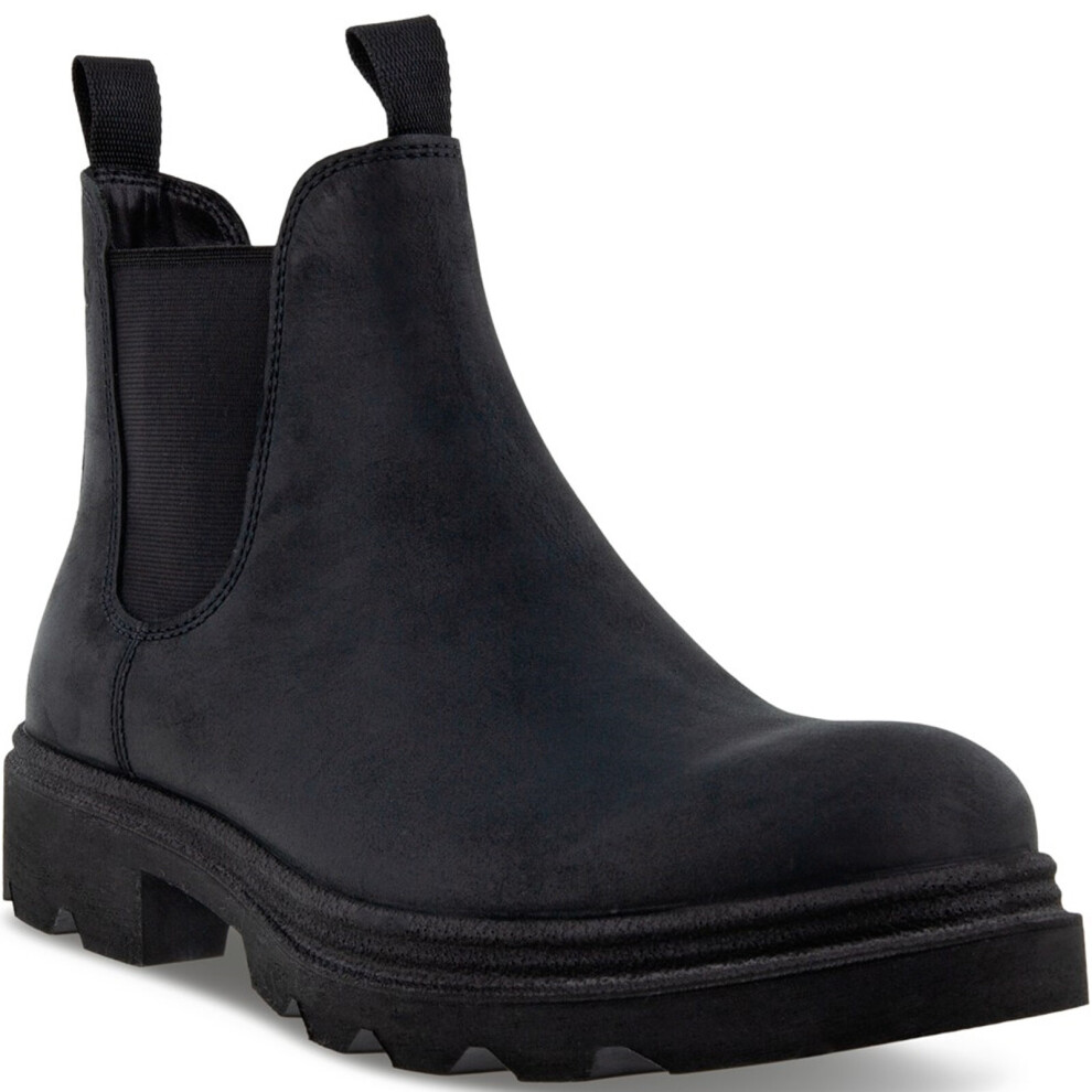 Ecco (10.5-11 (45Eu), ) Mens Grainer Water Repelent Leather Slip On Ankle Chelsea Boot - Black