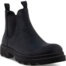 (11.5 (46EU), Black) ECCO Mens Grainer Water Repelent Leather Slip On Ankle Chelsea Boot - Black