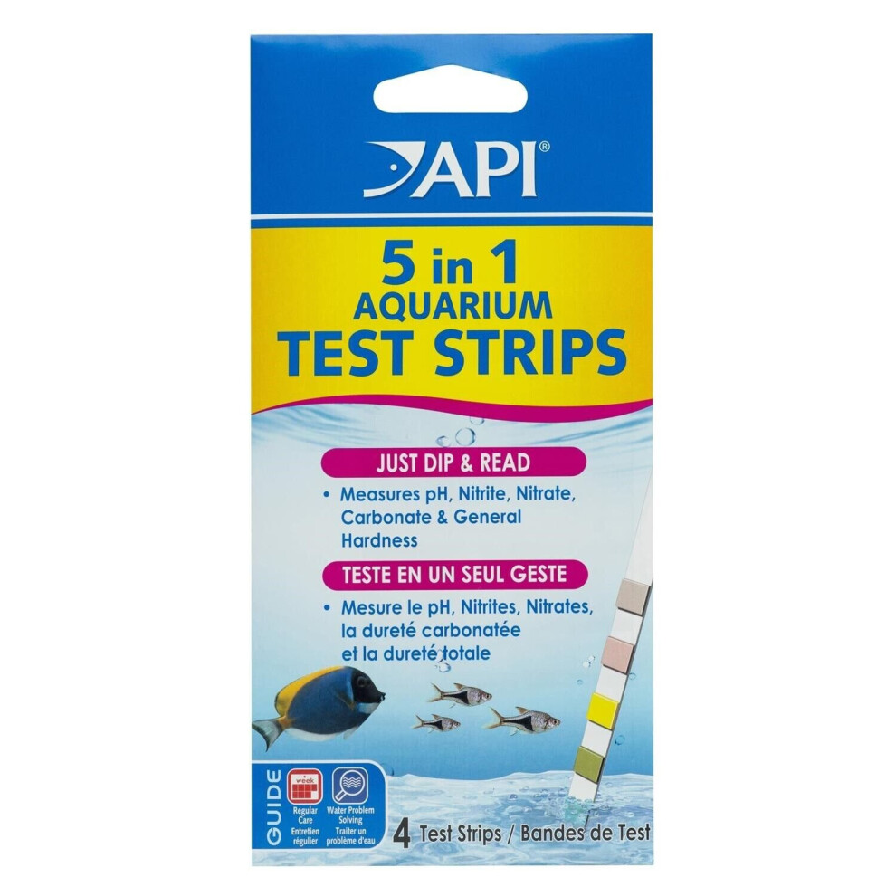 Api 5-in-1 Aquarium Test Strips 4pk