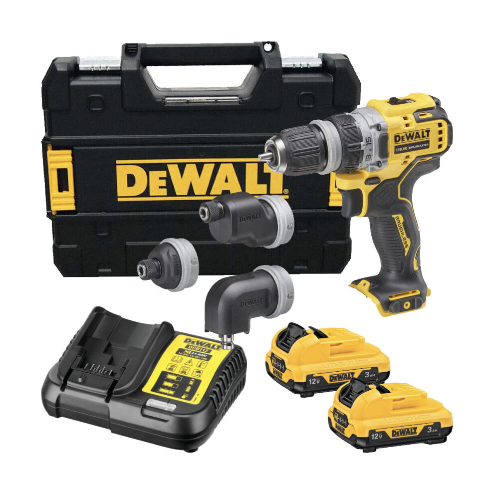 DeWALT DCD703L2T 12V XR Brushless Multi-Head Drill Driver 2 x 3.0Ah