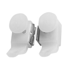 (Magnetic Gliders Pack of 10) Fineline White Aluminium Heavyduty Bendable Track