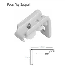 (Face/Top Support Pack Of 4) Fineline White Aluminium Heavyduty Bendable Track
