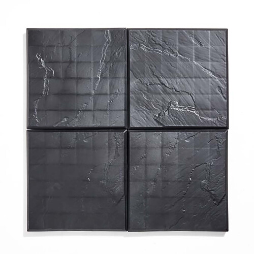 AAMEN Black Garden Stomp Easy Instant Paving Tile 4 pack-30x30cm 1