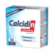 Calcidin, Calcium 600mg, 56 tablets, basic component of bones &teeth,