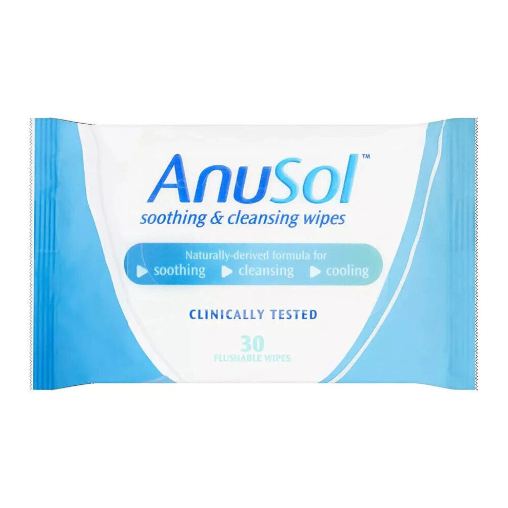 Anusol Soothing & Cleansing Wipes,30 Count (Pack of 3 )