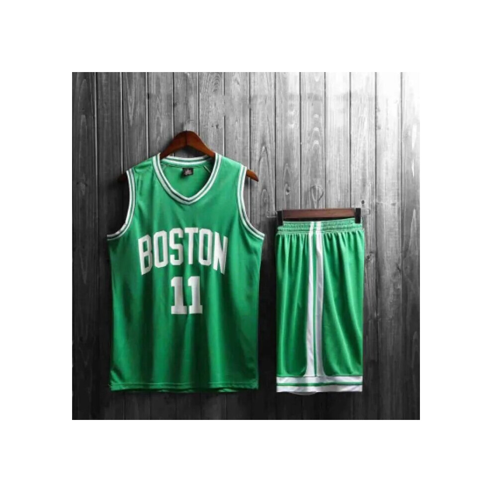 (green XXXXL) Kyrie Irving adult and children's jersey set