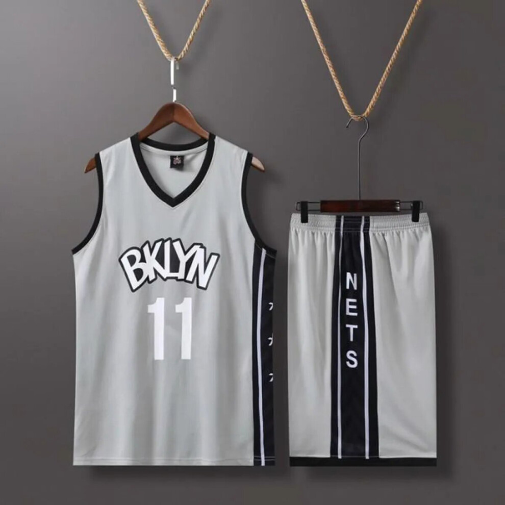 (grey XXXXXL) Kyrie Irving adult and children's jersey set