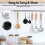 (Pink) Measuring Cups, 8pcs Measuring Cups and Spoons Set 7