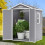 Living And Home 6x4ft Plastic Outdoor Garden Storage Shed with Lockable Door 2