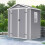 Living And Home 6x4ft Plastic Outdoor Garden Storage Shed with Lockable Door 1