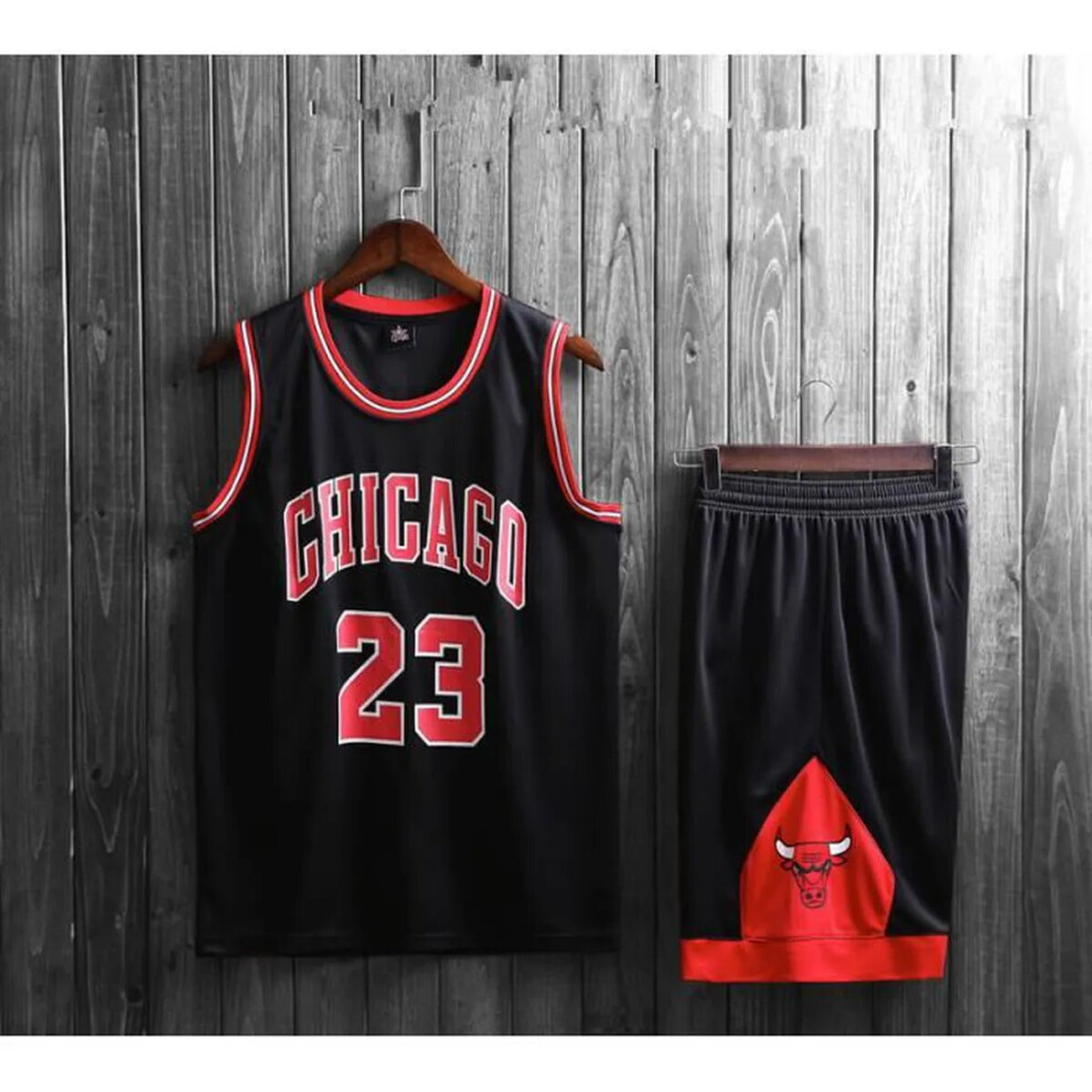 (black L) Chicago Bulls Michael Jordan adult and children's jersey set