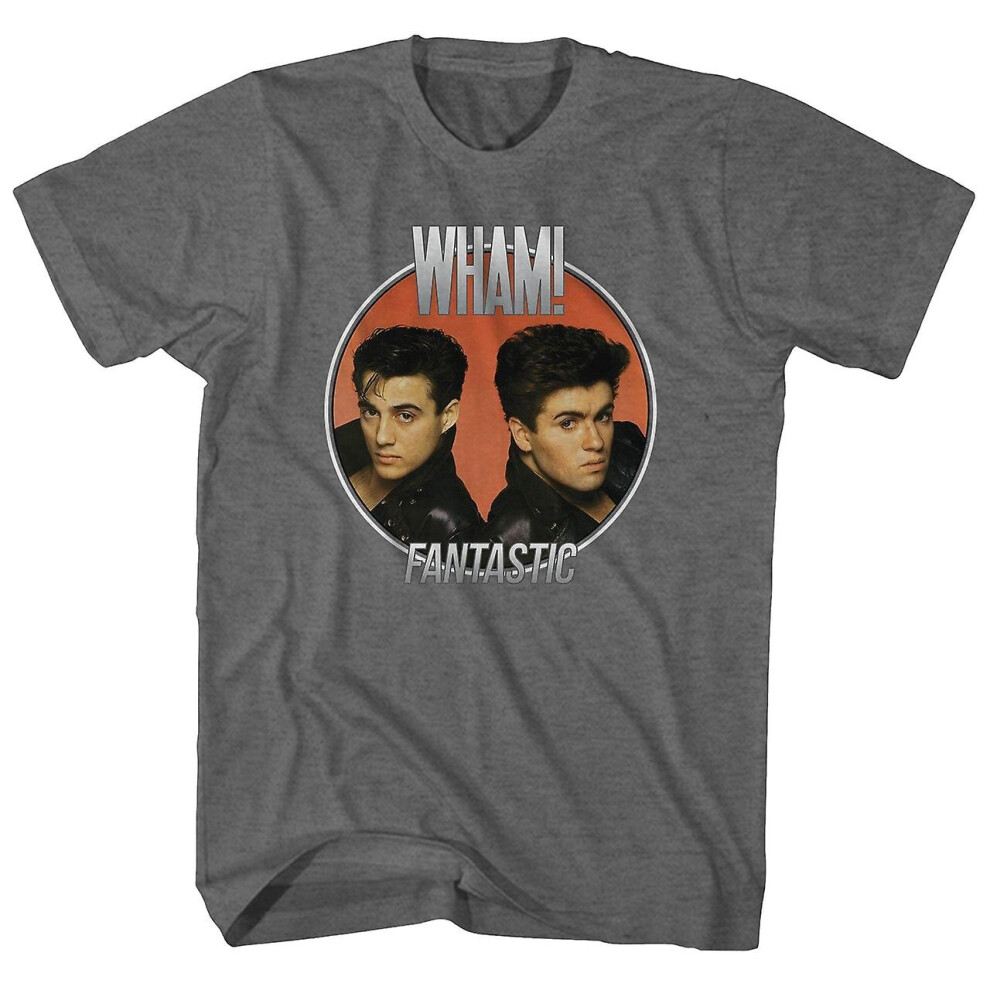Sibeinuo (M) Wham! T Shirt Fantastic Album Art Wham! T-Shirt Grey