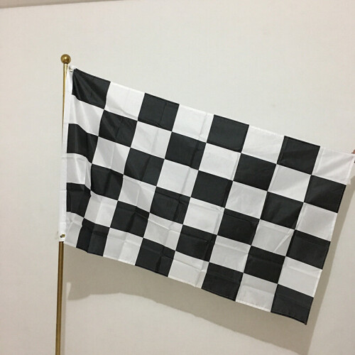 F1 Racing Flag 90x150cm 100% Polyester Classic Black White Checkered ...