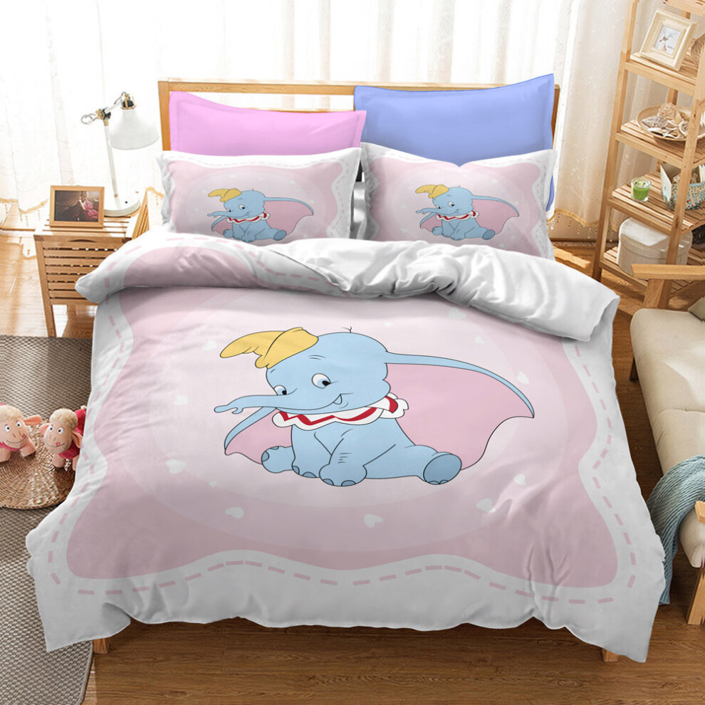 (Style 02, Double (200X200CM)/3PCS) Dumbo Bedding Single Double King Duvet Cover