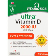 Vitabiotics Ultra Vitamin D3 Tablets 2000IU (50mcg) High Strength – Supports Calcium Absorption & Immune Health