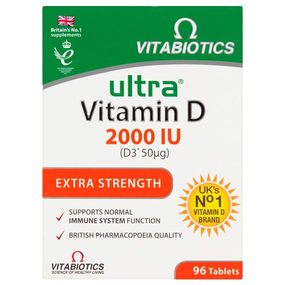 Vitabiotics Ultra Vitamin D Tablets with 2000IU Vitamin D3 50mcg High Strength