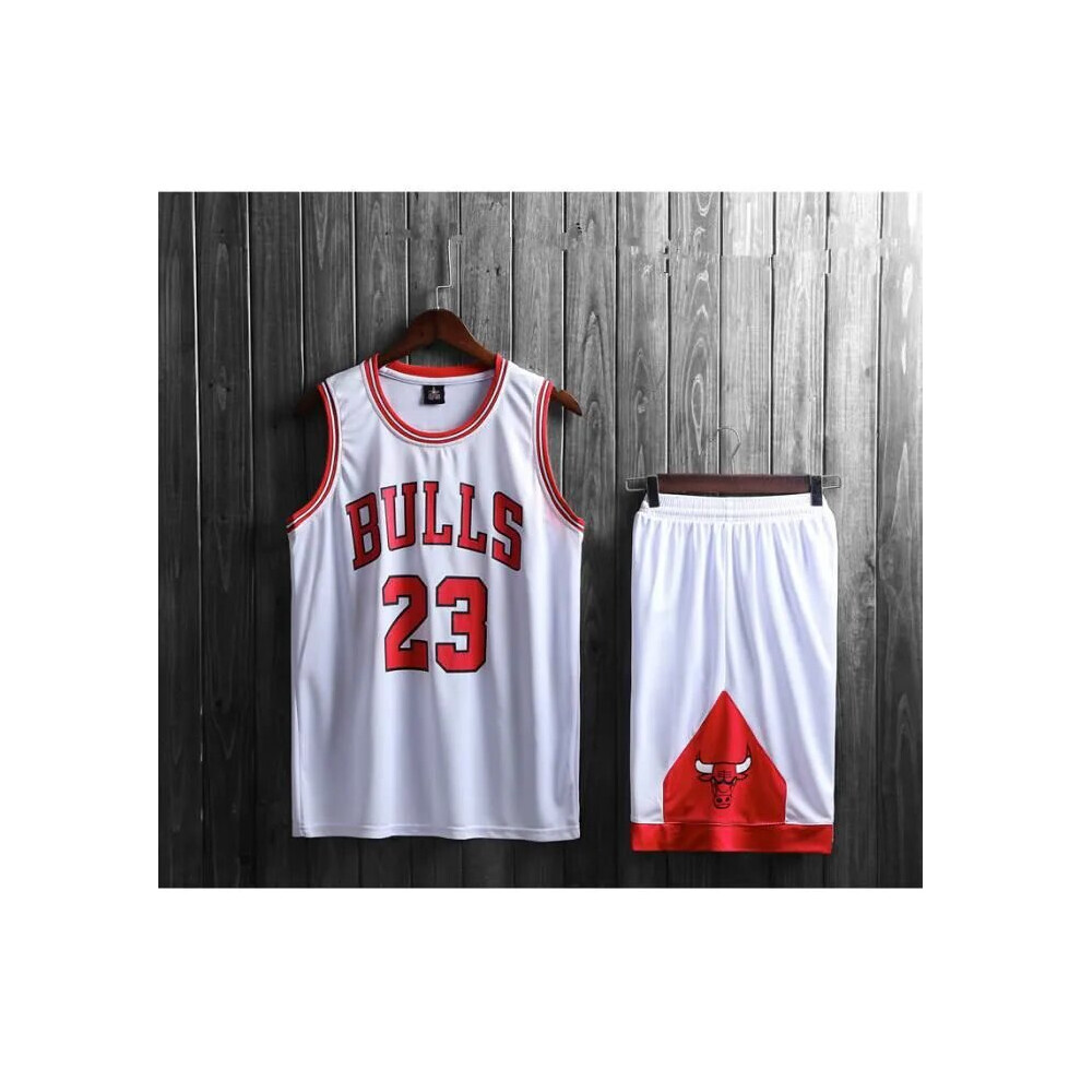 (white 140cm) Chicago Bulls Michael Jordan adult and children's jersey set