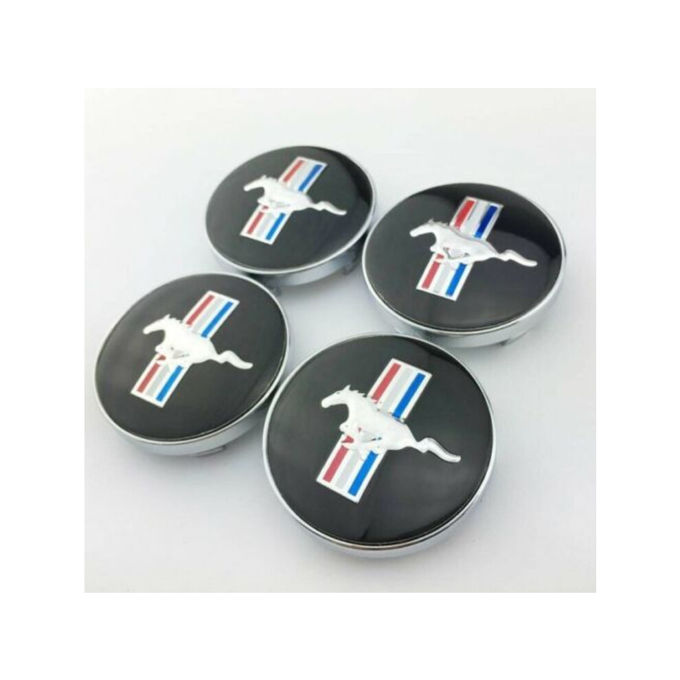 Newjass 4X Wheel Center Caps For Ford Mustang Cobra Gt Horse Rim Hubcaps 60Mm