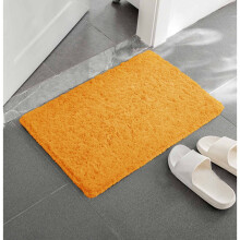 (Ochre Yellow, 50 x 80 cm (1 ft 6 in x 2 ft 6 in)) Large Non Slip Rugs Soft Shaggy Fluffy Runner Rug & Bath Door Mats