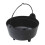 4 Black Plastic Cauldron Planters With Handle Small Round Pot 26cm 6