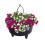 4 Black Plastic Cauldron Planters With Handle Small Round Pot 26cm 3