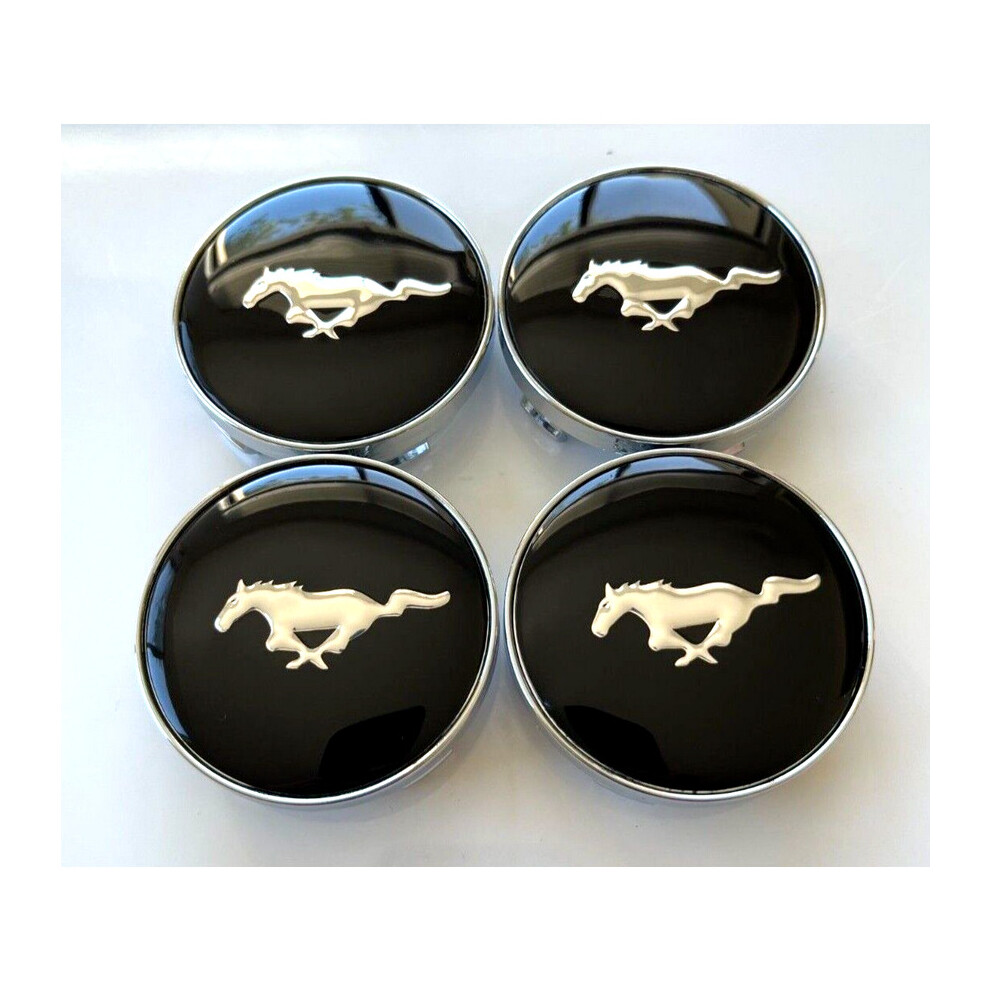 4pcs Wheel Rim Center Hub Caps For Ford Mustang GT Running Horse 60mm