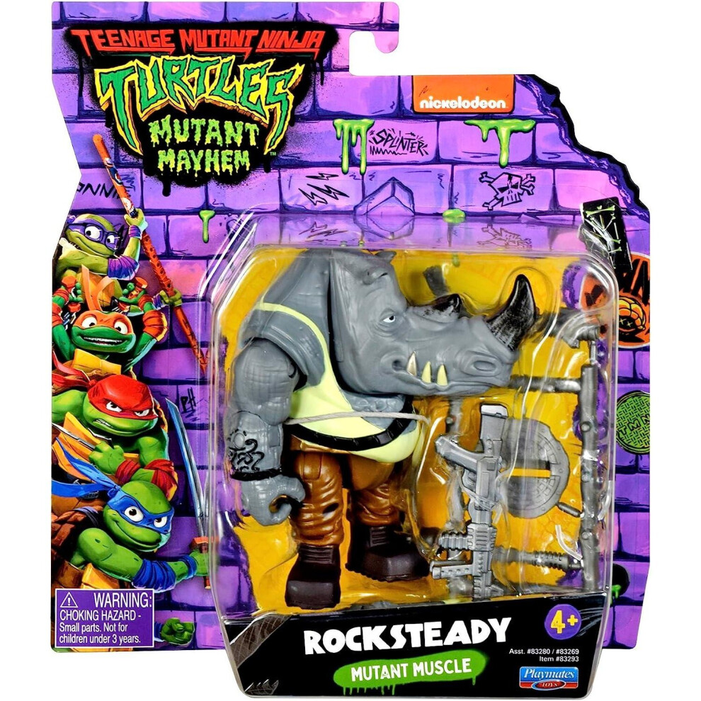 Teenage Mutant Ninja Turtles Mutant Mayhem ROCKSTEADY Action Figure