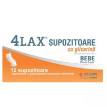 Glycerin suppositories for babies 4Lax, 12 pieces, Solacium Pharma