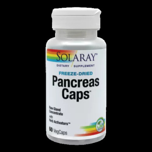 Pancreas Caps Solaray, 60 capsule, Secom support for pancreas.