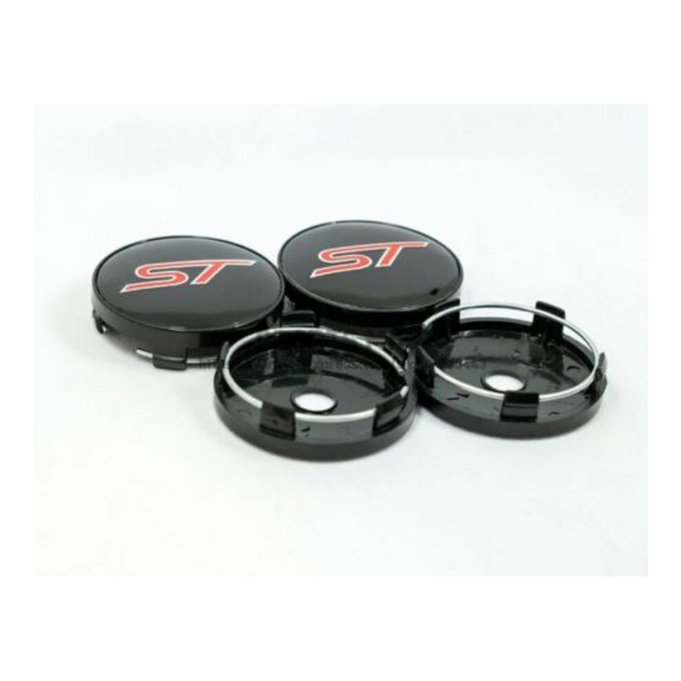 4pcs 60mm ST Logo Black Red Wheel Center Caps Rim Caps Fit for Ford