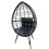 (Grey) Rattan Egg Chair with Soft Cushion 3