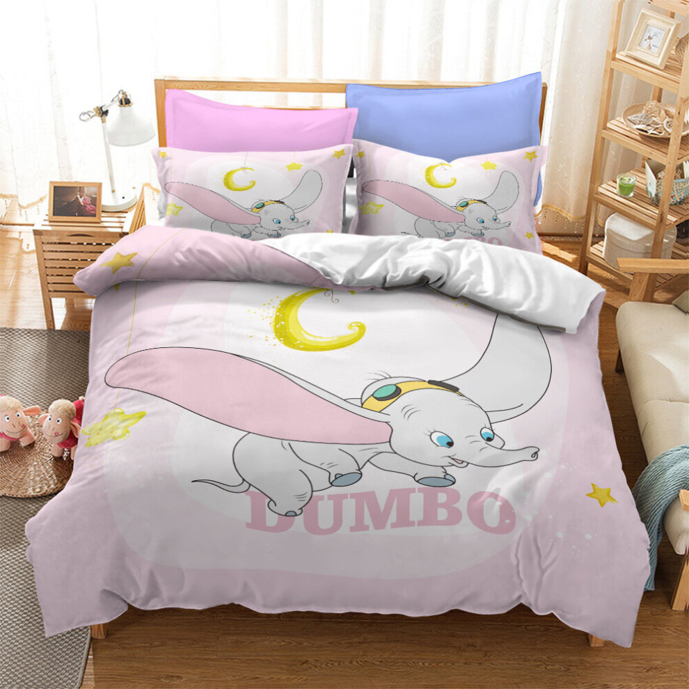 (Style 14, Single (135X200CM)/2PCS) Dumbo Bedding Single Double King Duvet Cover