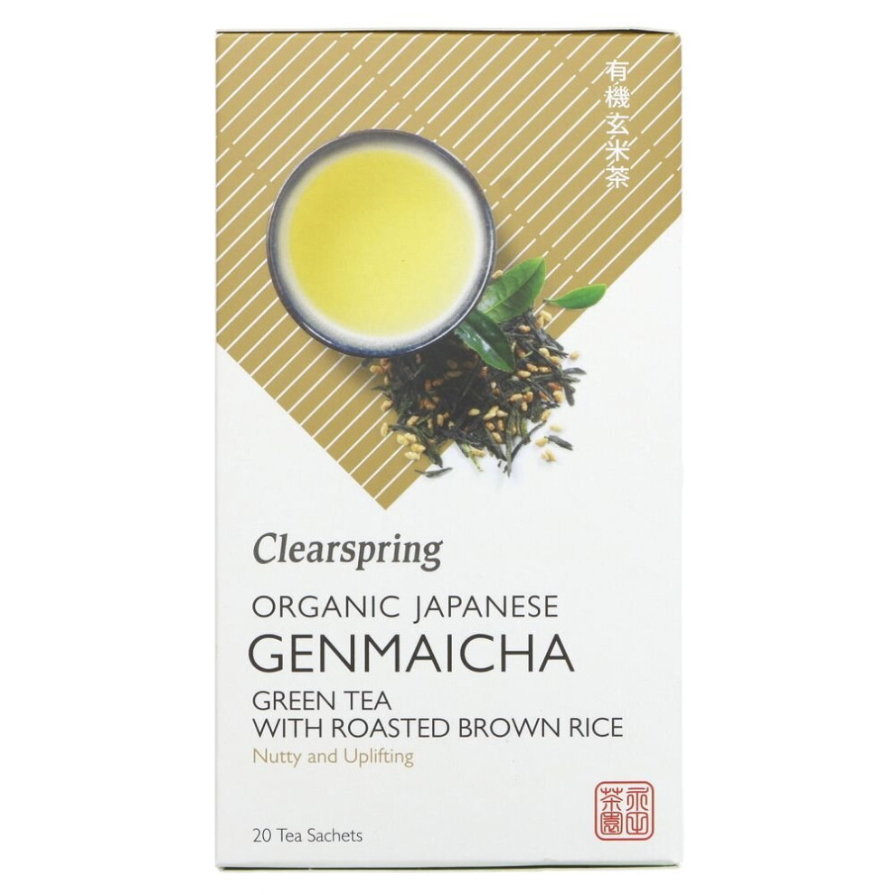 Clearspring Genmaicha Green Tea Tea Bags 20 Bags ( Pack Of 4 )