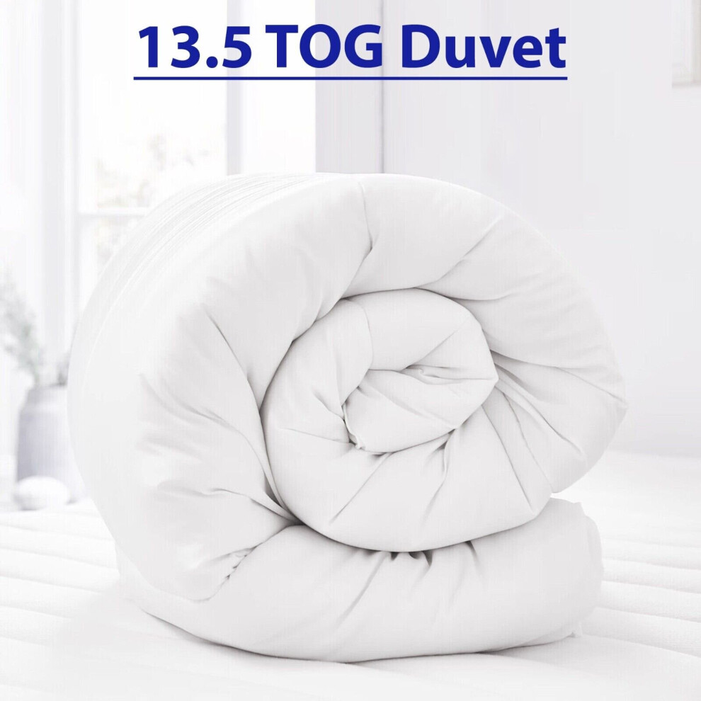 (Double (200 x 200 cm)) Hotel Quality Duvet Single Double King Size 13.5 Tog Soft & Comfortable Night Duvets Summer Winter Quilts