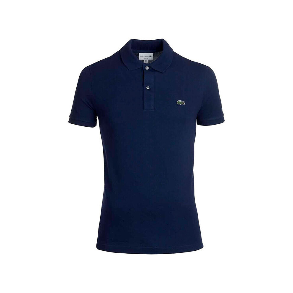 (Navy, S) Lacoste PH4012 Mens Polo Shirts Collared Slim Fit Summer Top Sports GolfÂ Tee NEW