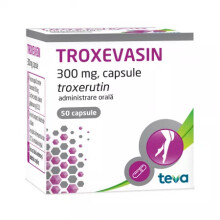 Troxevasin, 300 mg, 50 capsules, venous blood circulation disorders