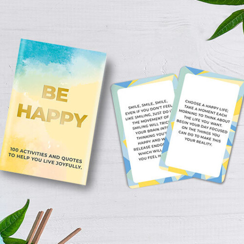 Activity Cards Quotes Be Happy Novelty Pack Stocking Filler Gift 2
