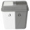 URBN Living (60L White/Grey) 40L/60L/100L Duo Kitchen Bin Waste Base Connectors 2