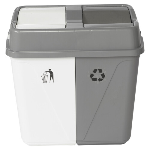 URBN Living (60L White/Grey) 40L/60L/100L Duo Kitchen Bin Waste Base Connectors 1