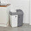 URBN Living (100L White/Grey) 40L/60L/100L Duo Kitchen Bin Waste Base Connectors 2