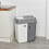 URBN Living (100L White/Grey) 40L/60L/100L Duo Kitchen Bin Waste Base Connectors 1