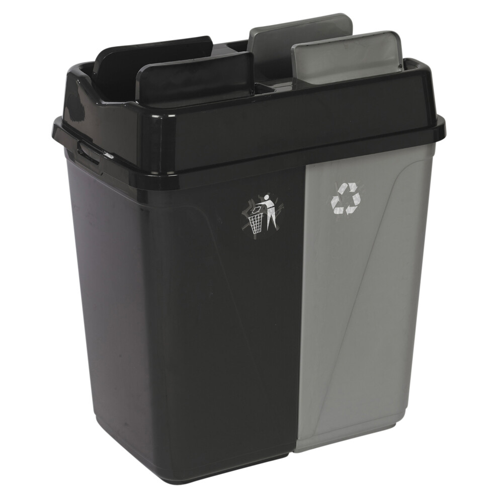 (100L Black/Grey) 40L/60L/100L Duo Kitchen Bin Waste Base Connectors