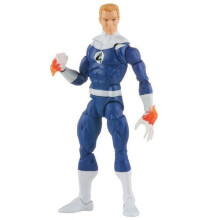Marvel Hasbro Legends Series Fantastic Four Retro Human Torch 6-tums Figurer, Inkluderar 5 Tillbehör