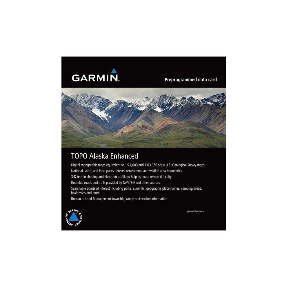 Garmin TOPO Alaska Enhanced microSD/SD card