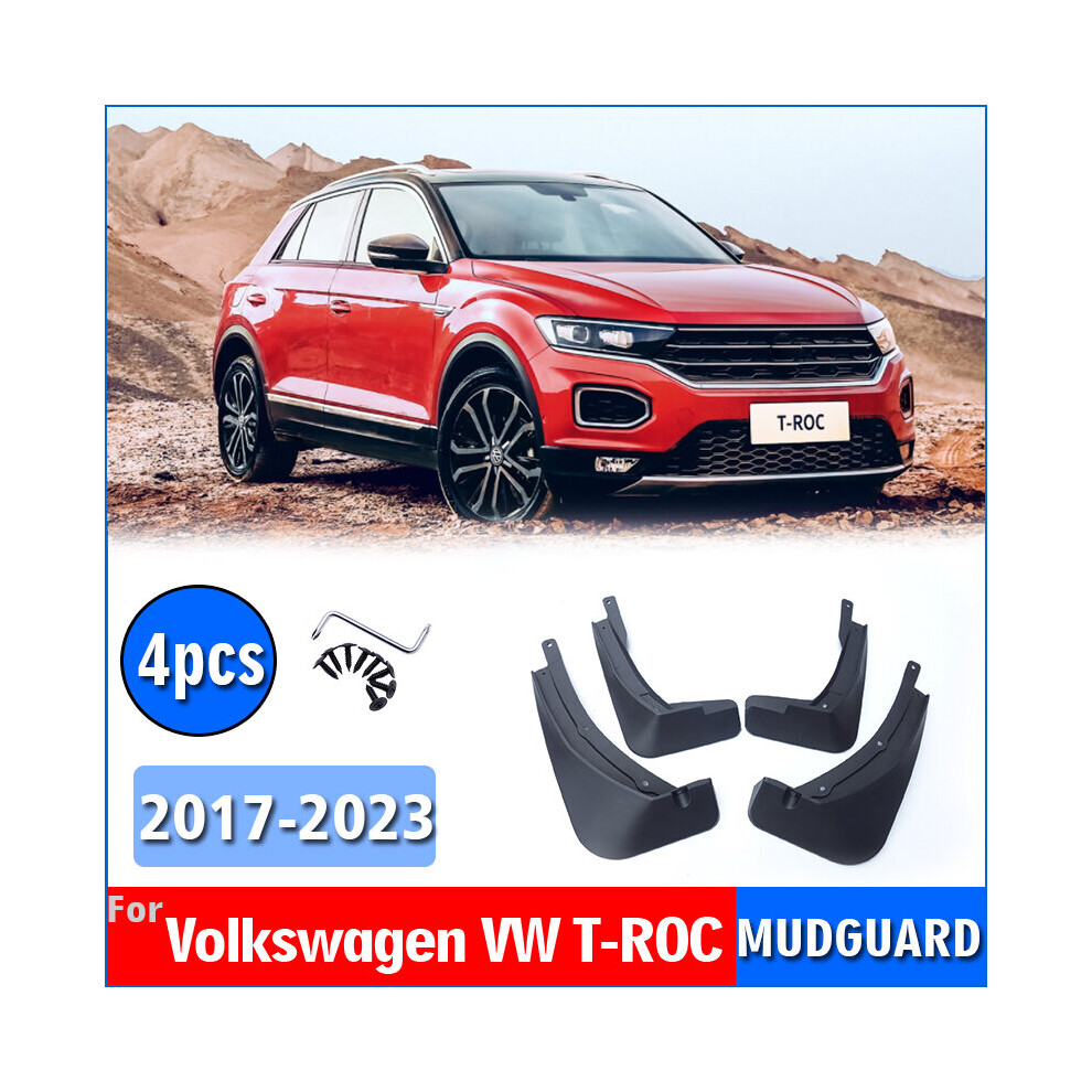 FOR Volkswagen VW T ROC T-Roc Mudgaurd Fender Mud Flap Guards Splash Mudflaps Car Accessories Front Rear 4pcs 2017-2023