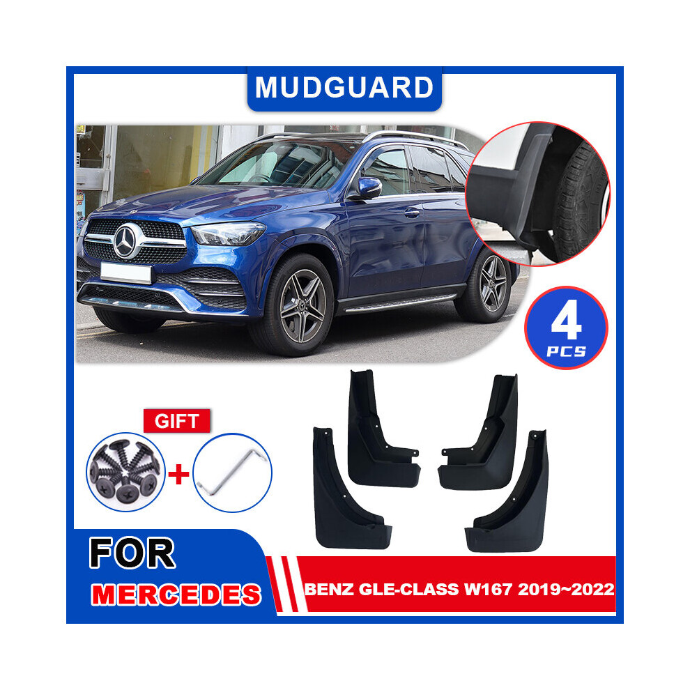 Mudflaps Fender For Mercedes-Benz GLE-Class W167 2019~2022 Mudguards Flap Styline Splash Mud Guards Cover Car Wheel Accessories